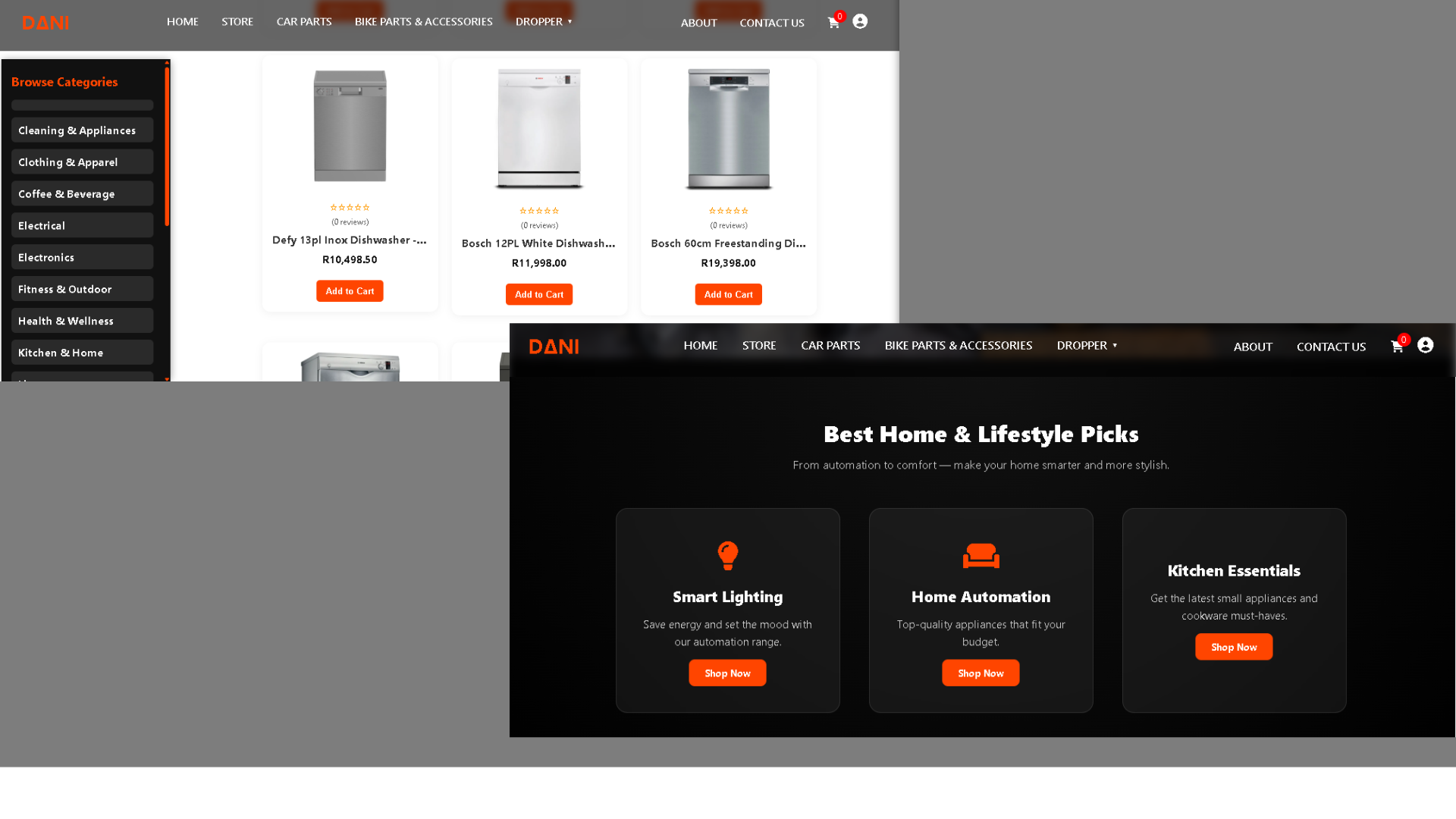 DaniGroup storefront overview